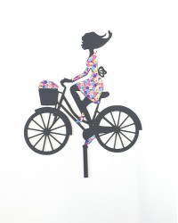 Топпер с текстилем «Двушка на велосипеде»