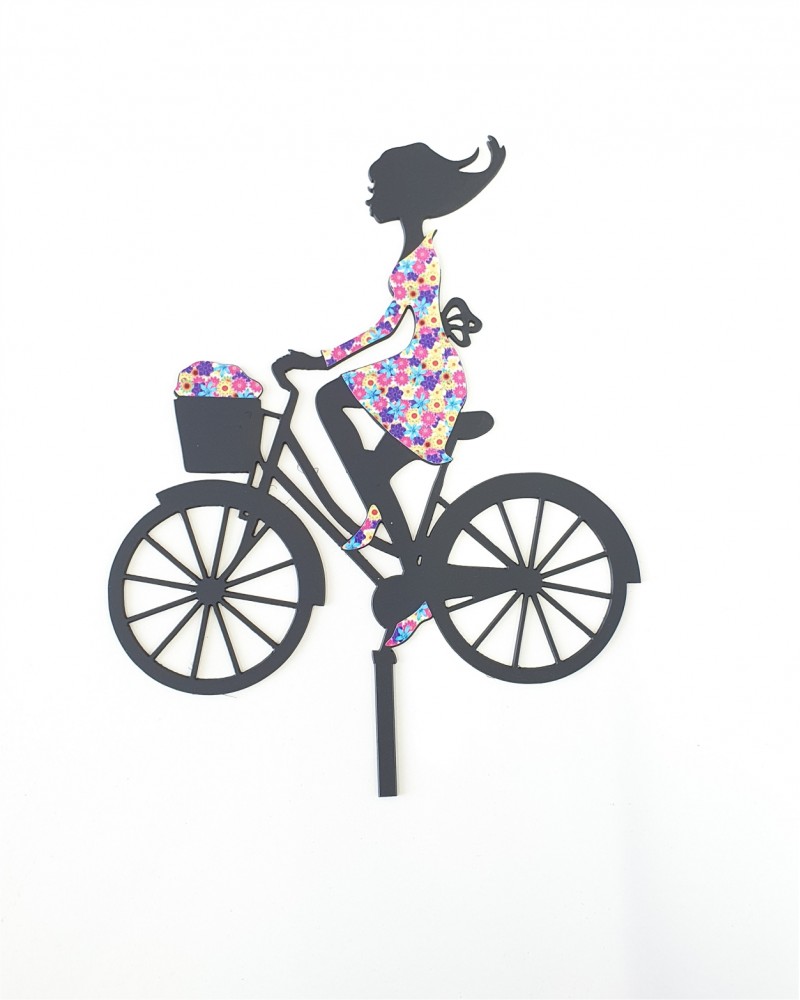 Топпер с текстилем «Двушка на велосипеде»