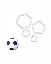 Вырубка выкройка для мастики  "Элементы Футбольного Мяча", Китай