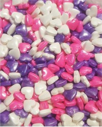 Посыпка кондитерская «Сердечки крупные Фиолетово-Бело-Розовые», мини