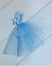 Топпер "Принцесса", вариант №1, цвет голубой