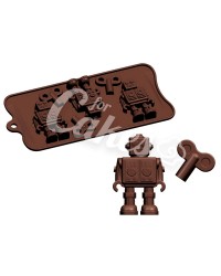 Силиконовый молд для шоколада, карамели, мастики, айсинга «Робот с заводным ключом», Италия