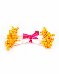 Жемчужные тычинки для цветов из мастики «Темно-Оранжевые», Китай