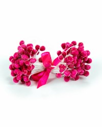 Хрустальные тычинки для цветов из мастики «Малиновые», Китай