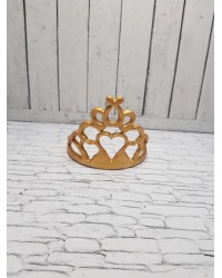 Сахарная фигурка из мастики «Корона для Принцессы» золотая, Казахстан