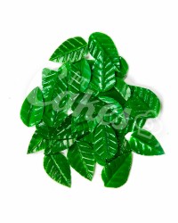 Вафельные листики «Лист Ясеня», мелкий, цвет зеленый