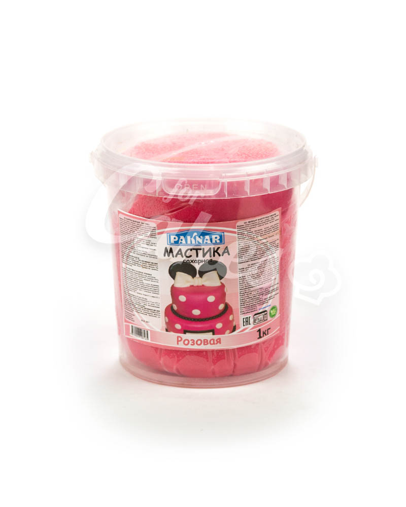Сахарная мастика «Paknar» цвет Розовый, 1 кг