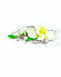 Сахарные цветы из мастики «Букет на проволоке - Орхидея Белая», Казахстан