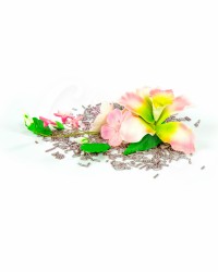 Сахарные цветы из мастики «Букет на проволоке - Орхидеи с Лиловым напылением», Казахстан