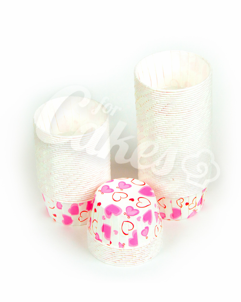 Капсулы для выпечки с розовым рисунком, 60x40 мм