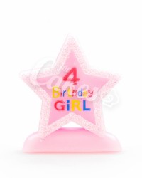 Свечка-цифра «4 Birthday Girl»