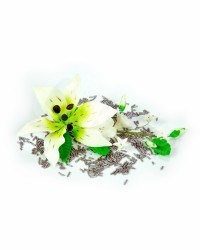 Сахарные цветы из мастики «Букет на проволоке - Лилия Белая», Казахстан