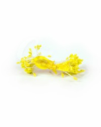 Тычинки с блестками для цветов из мастики «Желтый», Китай