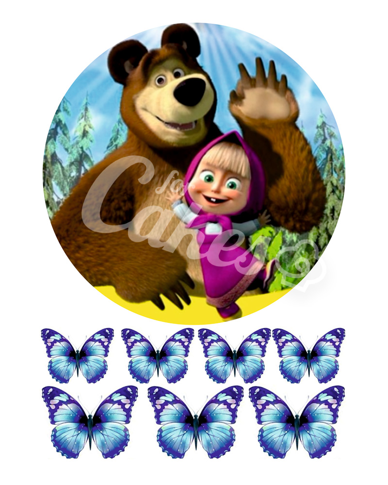 Вафельные картинки «Маша и Медведь»