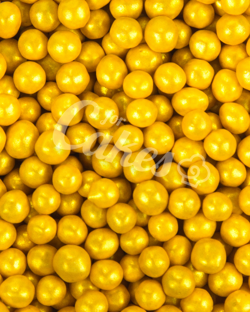 Посыпка кондитерская «Жемчуг Темно-Желтый 4 мм»