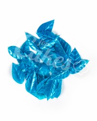 Вафельные листики «Лист Ясеня», мелкий, цвет голубой