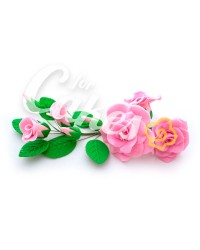 Сахарные цветы из мастики «Букет на проволоке - Розы Розовые», Казахстан