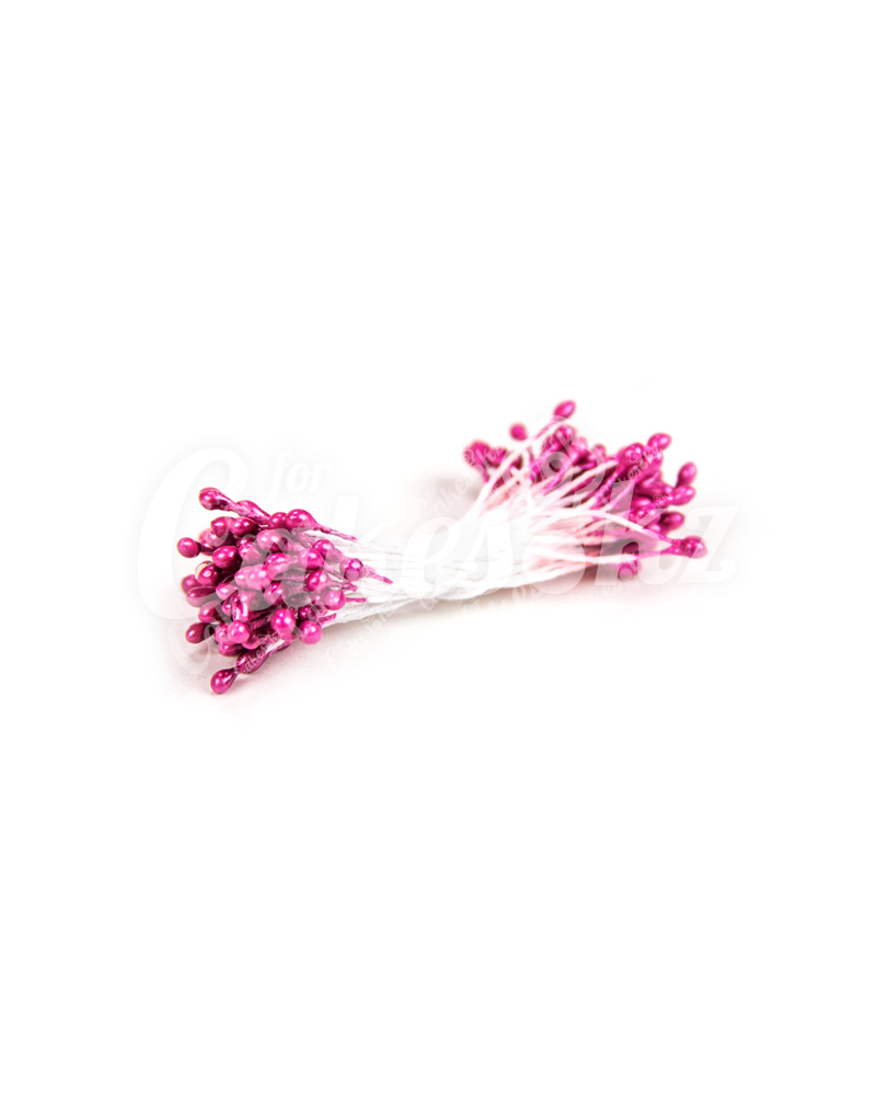 Жемчужные тычинки для цветов из мастики «Приглушенно-малиновый», Китай