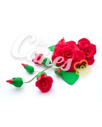 Сахарные цветы из мастики «Букет на проволоке - Розы Красные», Казахстан