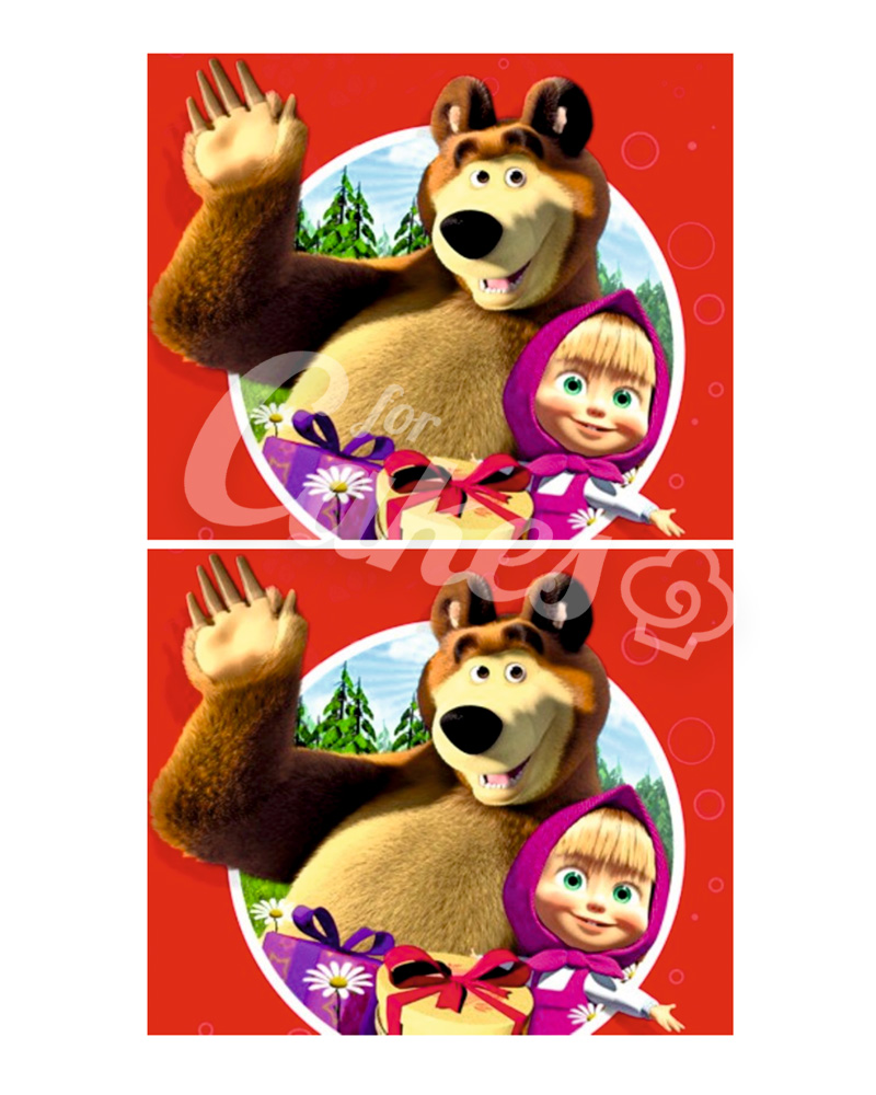 Вафельная картинка Маша и медведь 7