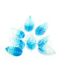 Вафельные листики «Лист Ясеня», крупный, цвет бело-голубые