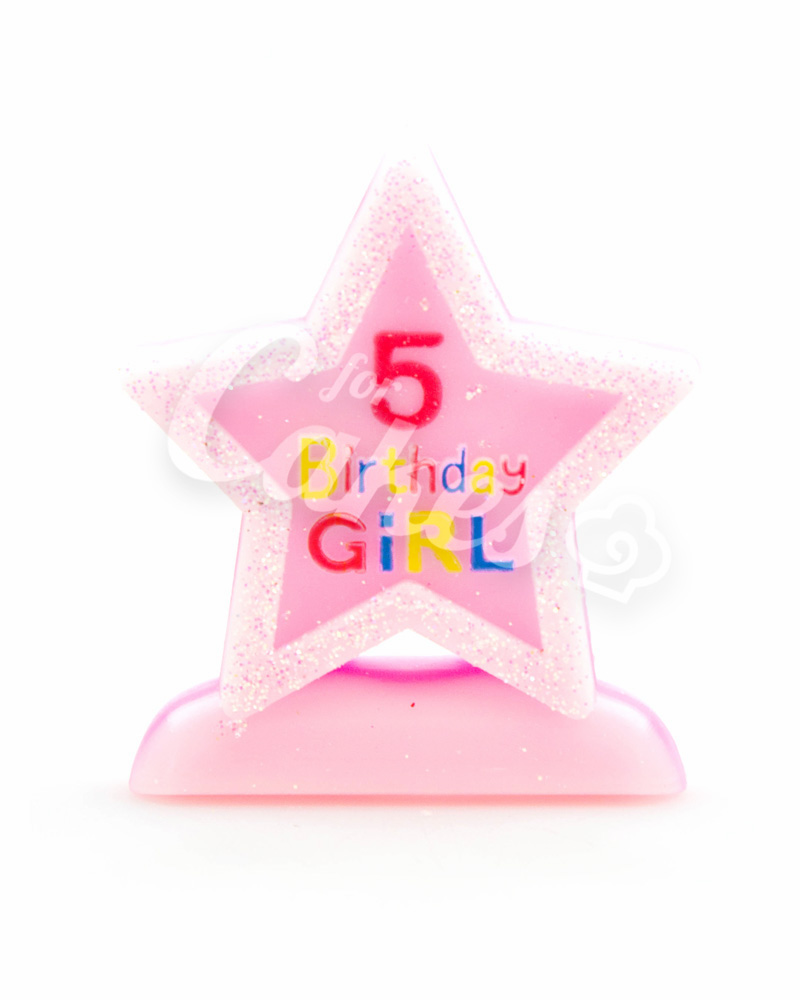 Свечка-цифра «5 Birthday Girl»