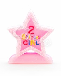 Свечка-цифра «2 Birthday Girl»