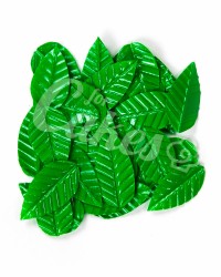 Вафельные листики «Лист Ясеня», крупный, цвет зеленый