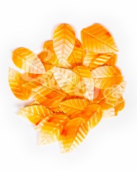 Вафельные листики «Лист Ясеня», крупный, цвет бело-оранжевый