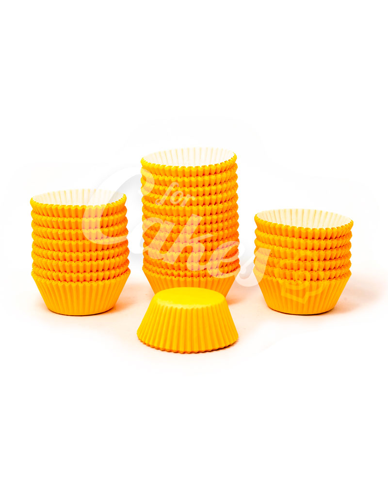 Капсулы бумажные для оформления и выпечки (тарталетки) однотонные Оранжевые, 1000 шт