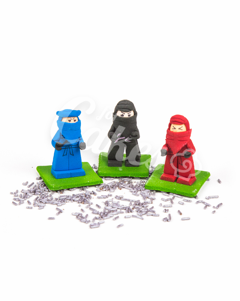 Сахарные фигурки из мастики «Лего Ниндзяго - Красный, Черный, Синий», Казахстан
