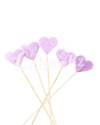 «Сердечки» на шпажках фиолетовые для надписей, Казахстан
