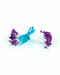 Тычинки с блестками для цветов из мастики цвет «Фиолетовый», Китай