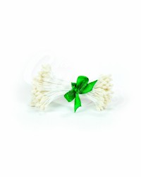 Тычинки с блестками для цветов из мастики «Белые», Китай