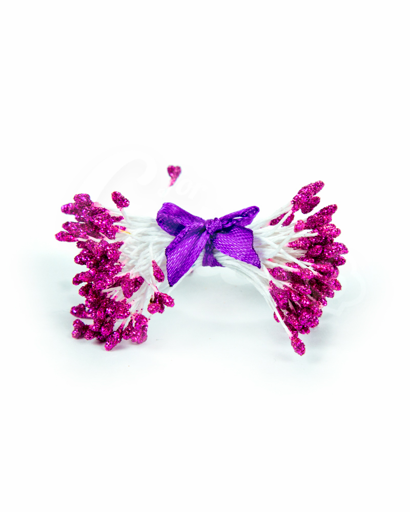 Тычинки с блестками для цветов из мастики «Пурпурный», Китай