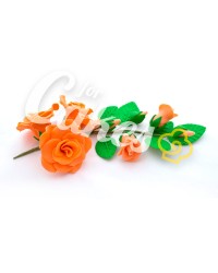 Сахарные цветы из мастики «Букет на проволоке - Розы Оранжевые», Казахстан